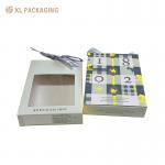 Lip Card Box Custom Design For Lipstick Packaging Bow Attaching Cardboard Box With PVC Film Window Folding Card Box for sale