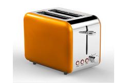 China Reheat Function Brushed Chrome Stainless Steel Toaster 2 Slice supplier