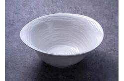 China Porcelain Irregular Starter Deep White Soup Bowls 10'' 12'' supplier