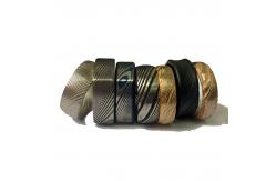 China Hypoallergenic Twill Damascus Steel Men's Wedding Ring Rust Resistant supplier