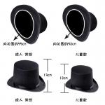 Classic Hard Top Hat , 100% Pure Wool Steampunk Top Hat Plain Dyed Pattern