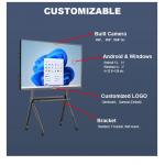 Qtenboard Zero Bonding 4K Touch Screen Smart Board Whiteboard for Classroom