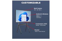 China Qtenboard Zero Bonding 4K Touch Screen Smart Board Whiteboard for Classroom supplier