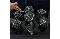 China Antique Hollow Metal Dice Suite Dragon And Underground City Board Game DND RPG supplier