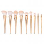 Hairpin Shape Private Label Makeup Brushes With Plating Handle for sale