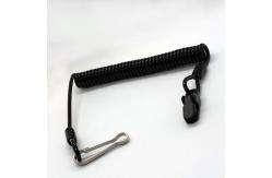 China Anti Theft Security Spring Coil Lanyard Pistol Lanyard For Safety supplier