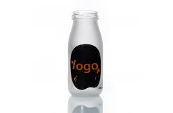China Custom 350ml 500ml Milk Bottle Glass Milkshake Bottles With Lid supplier