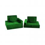 CertiPur-US Toddlers Babies Small Rectangle Play Sofa Set Couch For Playroom