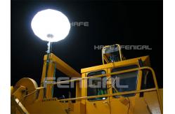 China Self Inflating Tripod LED Balloon Light 200w 400w On DC 24V Battery supplier