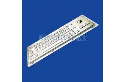 China Small Dimension Stainless Steel Industrial Kiosk Keyboard With Optical Trackball supplier