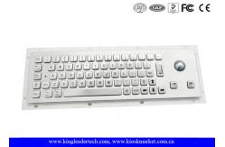 China Brushed Metal Industrial Panel Mount Keyboard With 25mm Diameter Trackball supplier