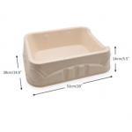 Bamboo Fiber  Disposable Litter Boxes Eco Friendly Molded Pulp Paper Litter Box for sale
