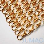 Golden Aluminum Chain Mesh Curtains Chain Link Door Fly Curtain for sale