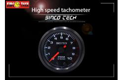 China 10000 Revs Universal RPM Gauge / 52mm RPM Gauge Single Pointer ISO 9001 Approved supplier