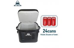 China High Quality Customizable Insulated And Leak Proof 24 Can Black Soft Cooler Bag supplier