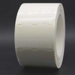20mmx38-15mm Cable Adhesive Label 1.5mil White Gloss Transparent Water Resistant Polyester Cable Label for sale