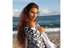 China Personalized Rectangular Beach Towel With Custom Logo Lightweight supplier