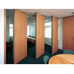 Commercial Hard Cover Acoustic Fabric Sliding Partition Doors For Office / Conference Room for sale