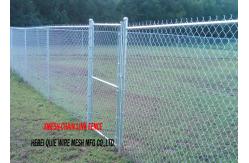 China 11 Gauge Chain Link Fence Fabric Hot Dipped Galvanised Steel Wire / Posts supplier