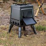 Camping Portable Folding Outdoor Wood Burner Stove In Carbon Steel for sale
