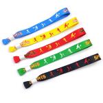 Concert Promotion Events Fabric Woven Cloth Wristbands with Various Designs and OEM Acceptable