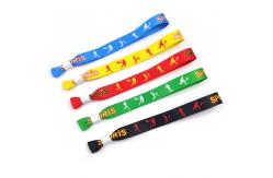 China Concert Promotion Events Fabric Woven Cloth Wristbands with Various Designs and OEM Acceptable supplier