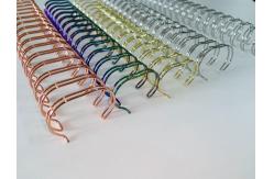 China Steel Electroplated 6.4mm Wire Spiral Binding Coils Double O Line Binding supplier
