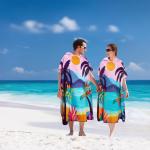 Customized Printing Changing Surf Poncho Swim Robe Quick Dry Microfiber Hooded Beach Towel