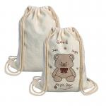 Custom Sublimation Linen Drawstring Backpack 40*30cm Promotional Drawstring Bag