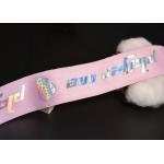 Garments Trousers 30mm Elastic Webbing Band With Printed Shiny TPU Logo for sale