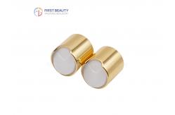 China Cylinder Aluminum Disc Top Cap For Bottles 24mm Plastic Screw supplier