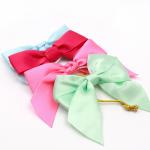Polyester Satin Pink Ribbon Bow ISO14001 Christmas Ribbon Bows for sale