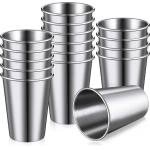 16 Pack Cylindrical Custom Stainless Steel Cups Shatterproof for sale
