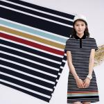 Skin-Friendly And Soft Wear-Resistant Striped Knit Fabric For Casual Wear for sale