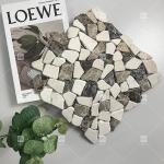 305x305mm Natural Pebble Stone Mosaic Tile For Bathroom Wall And Floor for sale