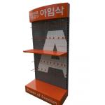 Custom Made Floor Peg Hook Display Stand / Metal Pegboard Display Rack for sale