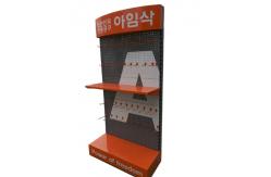 China Custom Made Floor Peg Hook Display Stand / Metal Pegboard Display Rack supplier