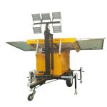 Customized LED Solar Light Tower With 20ft 23ft Manual Mast For Outdoor for sale