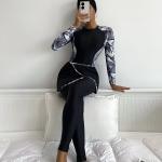 Printed Long Sleeve Muslim Swimwear Muslim Bathing Suits Burkini In Southeast Asia for sale