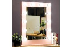 China Dimmable LED Lighted Makeup Mirror With Music Player And Adjustable Lights supplier