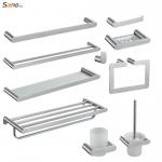Modern Toilet Bathroom Accessories Set Satin Stainless Steel for sale