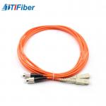 Outdoor Jumper Fiber Optic Patch Cord Cable Duplex FC - SC Connector Customsized Length for sale