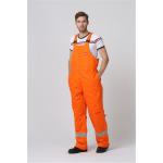 2 Side Pockets Orange Winter BIB Pants With Covered Metal Zip