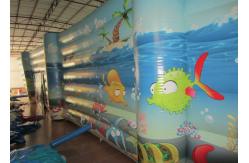 China Digital Paintingbounce House Indoor Playground , Undersea World Blow Up Playhouse supplier