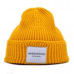 Custom Adult Unisex Designer Acrylic Skully Warm Knit Beanie Hats Jacquard Embroidery Logo for sale