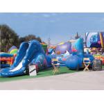 Hot Sale Inflatable Amusement Park, Inflatable Yellow Train Tunnel for sale