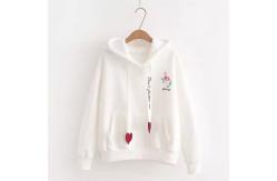 China Knitted Fabric Women'S Oversized Pullover Hoodies Embroidered Custom supplier