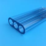 Triple Bore Polished Laser Flow Tube Cerium Doped Quartz transparent Color for sale