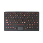 IP65 Waterproof USB Interface Silicone Industrial Keyboard With Touchpad