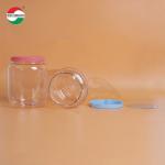 China 1100ml OEM Customized Color PET Cap Transparent PET Plastic Can for Milk Powder factory